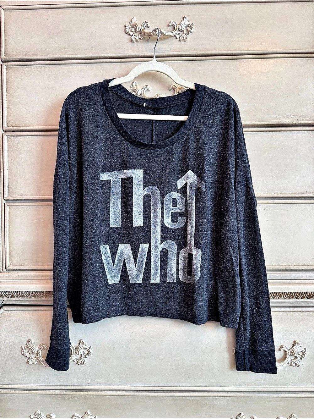 Junk Food The Who Graphic Long Sleeve Top in Black